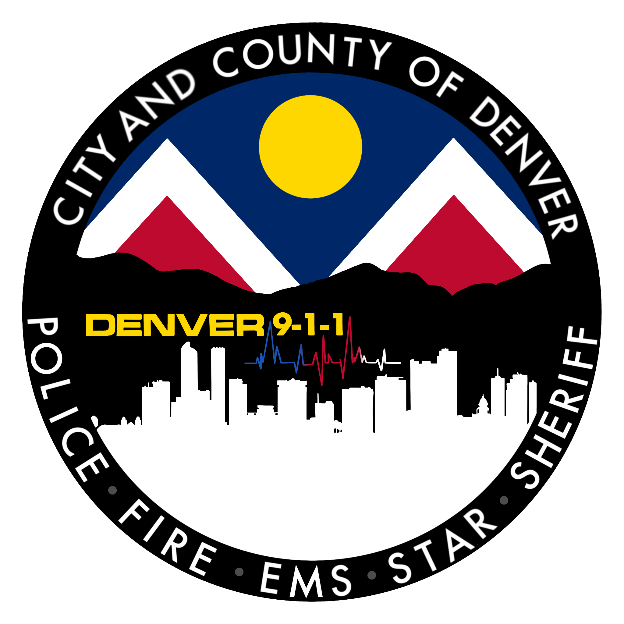 Denver 9-1-1 Custom Wood Patch