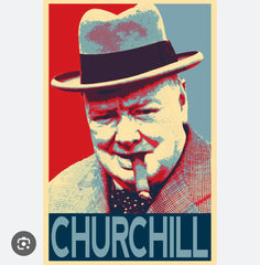 Churchill Propaganda Wood Art