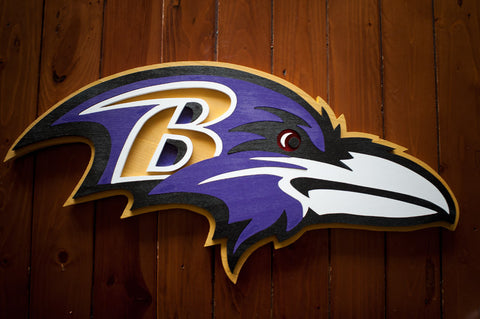 Baltimore Ravens Head Wood Logo – Patriot Wood