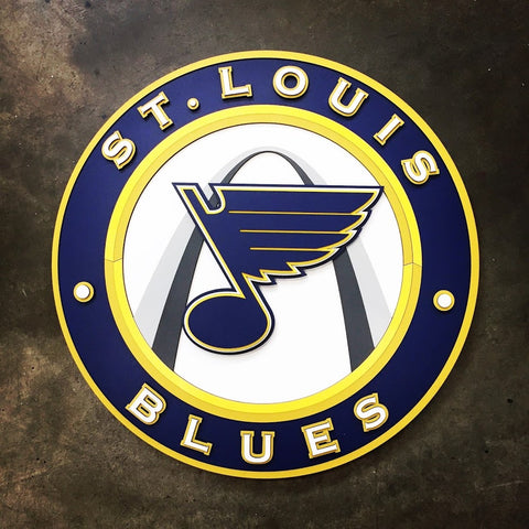 St. Louis Blues Wooden Wall Art by Patriot Wood