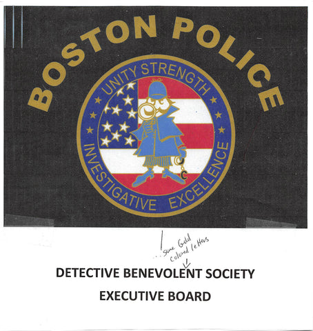 Boston Police Wood Flag