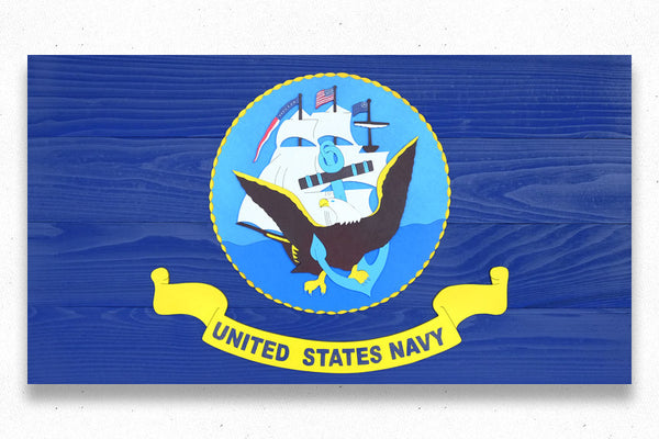 US Navy Wood Flag – Patriot Wood