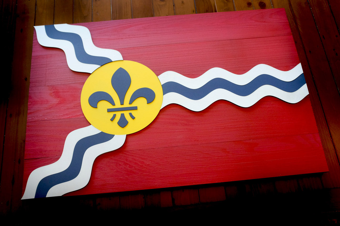 Saint Louis Billikens 20'' x 36'' Etched Wood Flag